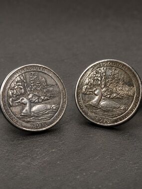 2018 Voyageurs Minnesota Duck Quarter Coin Cufflinks